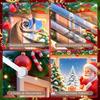 Xmas Backdrop Gold Ornament Holiday Background Festive Banner Red Bow Noel Backdrop For New Year Eve Home Indoor Christmas Photo