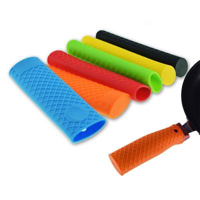 2 Pièces Outil de Cuisine Maniques en Silicone pour Manche de Poêle Couvercle Isolation Antidérapant Ensemble de Poignées
