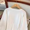 Plus Size Women's Knit Shirt, Round Neck, Loose Fit, Bust 150/160, Mid-Length