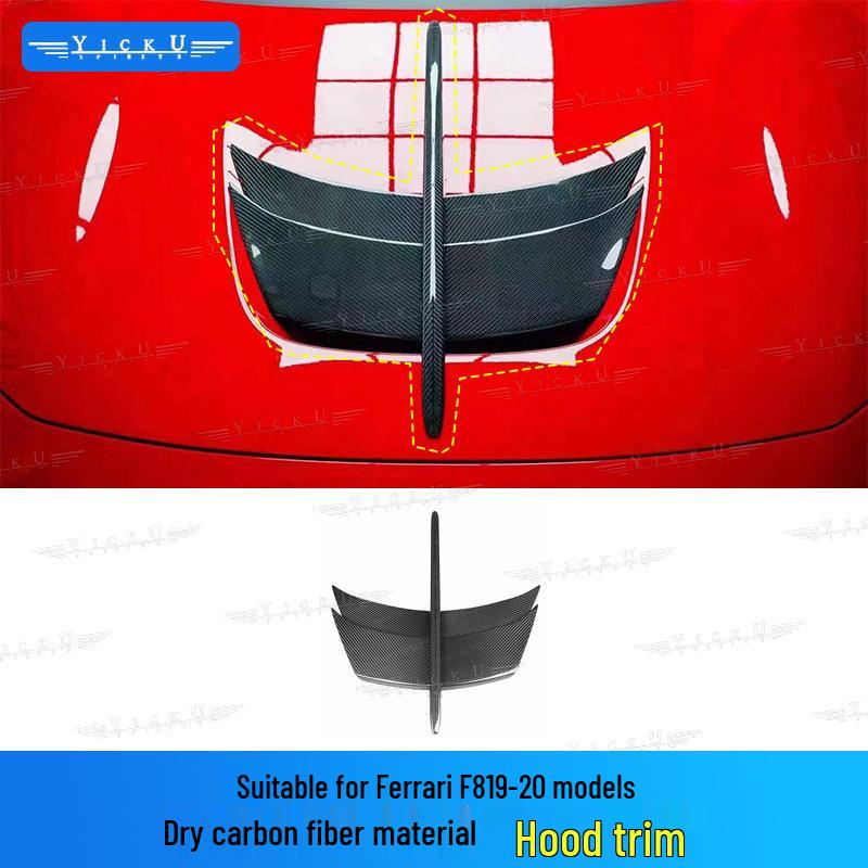 Ferrari F8 PK Style Carbon Fiber Rear Wing Body Kit