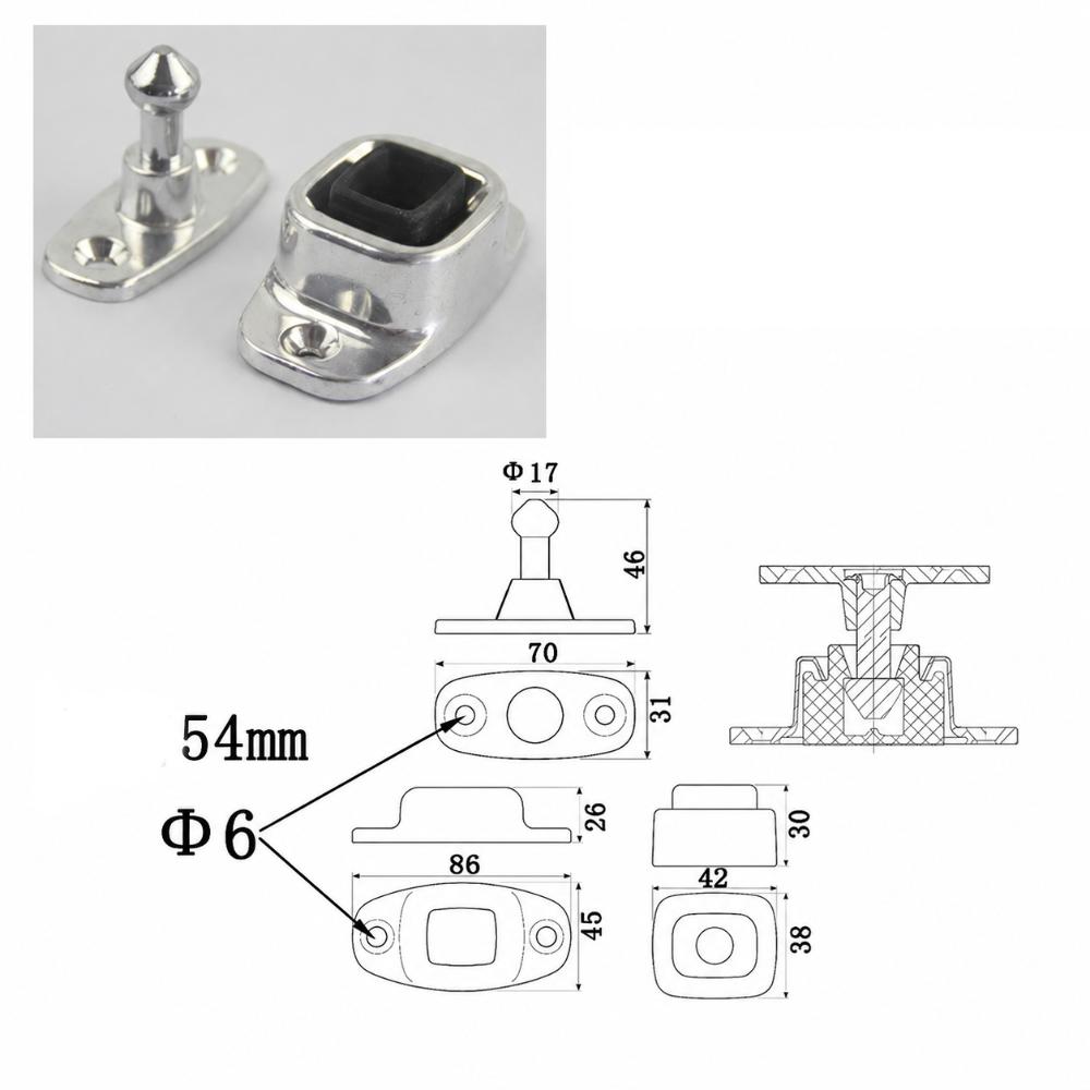 Ersatz-Wohnmobil-Türhalter Aluminiumlegierung Anhänger-Eingangstürriegel Wohnmobil-Türriegel Wohnmobil Wohnwagen