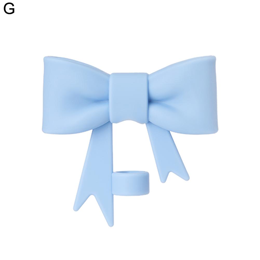 Lovely Bow Straw Covers Cap Toppers For Stanley 30&40 OZ Tumbler Cup Reusable Cute Silicone Straw Tips Lids Protect Covers New