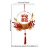 Chinese New Year Ornament Making Kit DIY Celebration Luminous with Tassel Flower Wreath Hanging Decoration for Wall Indoor Door