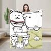 Cute GANADI Blanket Quality Soft Warm Throw Blanket Winter Airplane Travel Couch Chair Fluffy Bedspread