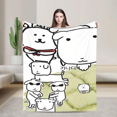 Cute GANADI Blanket Quality Soft Warm Throw Blanket Winter Airplane Travel Couch Chair Fluffy Bedspread