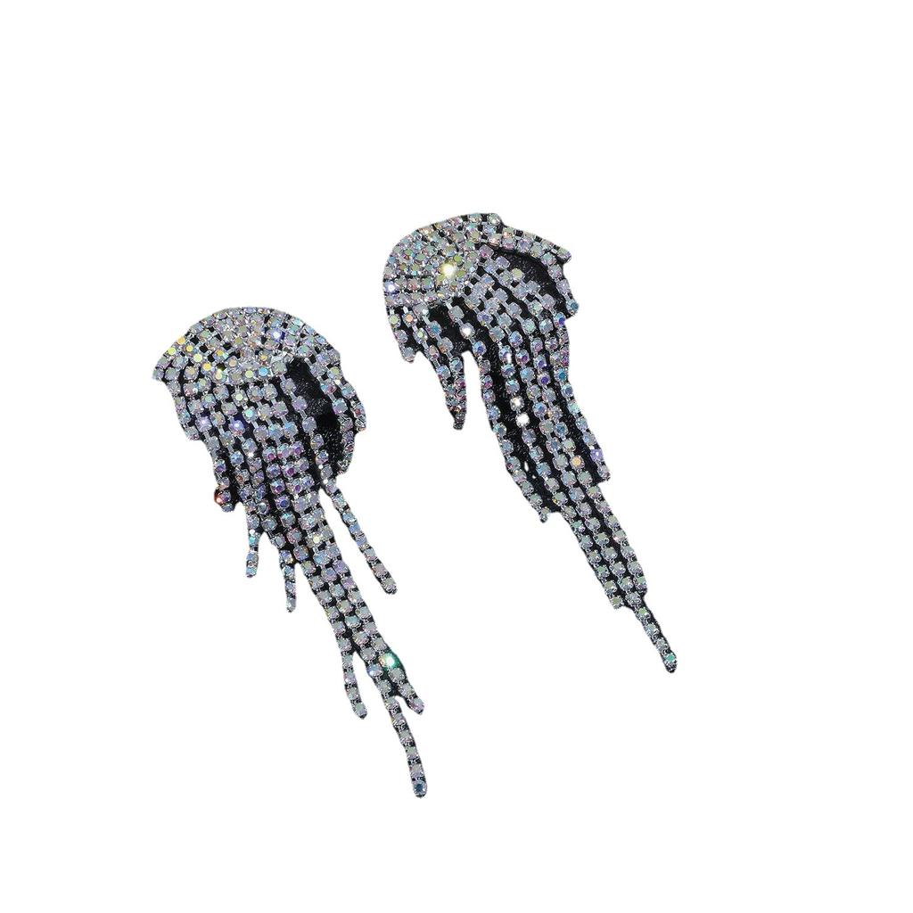 New Super Fairy Diamond Chain Fringed Earrings