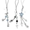 Fashion Star Bead Pendant Phone Straps Lanyard Pocket Keychain Strap Backpack Charm Car Key Decoration Chain