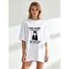 Oversized T Shirt Black Cats Know How We Feel They Don't Care But They Know Graphic Print For Casual Wear And Everyday Style