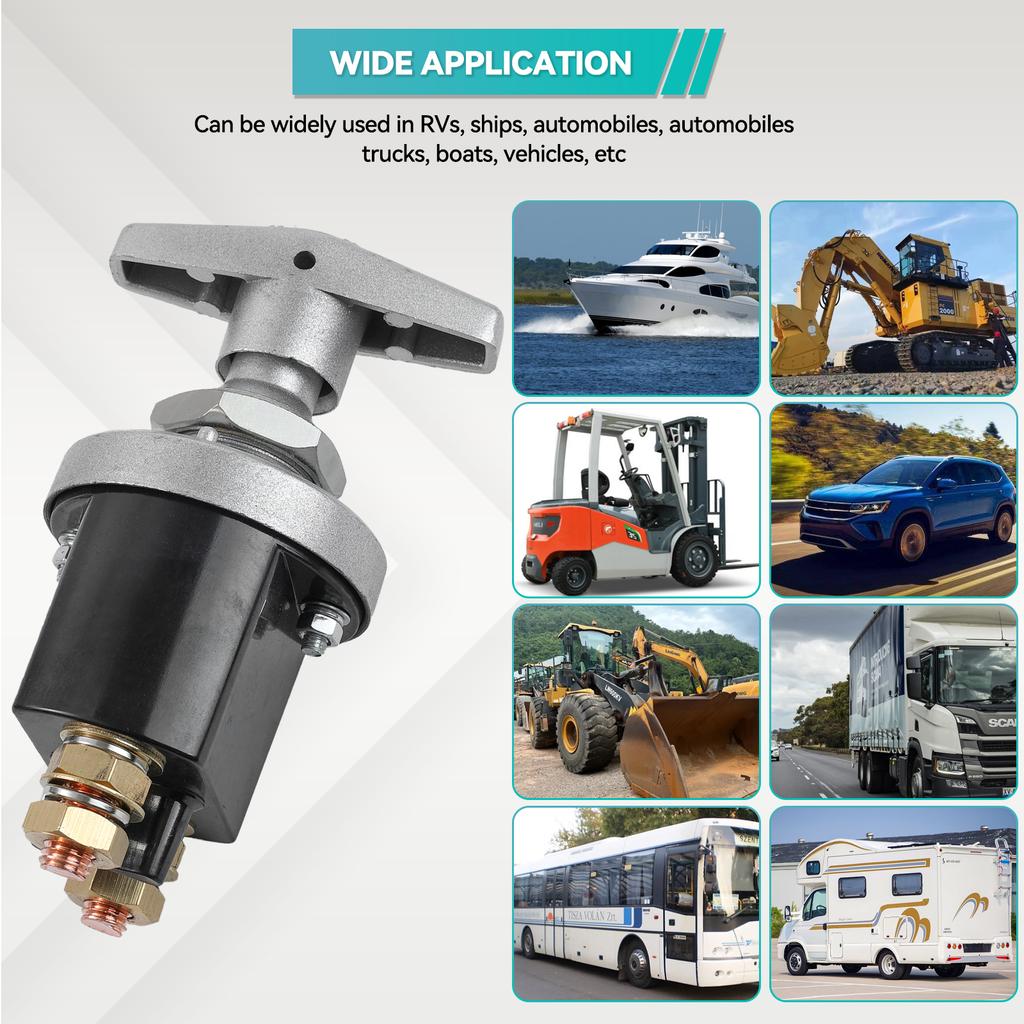 Autobatterie-Trennschalter, 1500 Ampere Geschwindigkeit, Hochleistungs-Batterie-Kill-Schalter, Muscle-Unterbrechungsschalter für Boot, LKW, Wohnmobil, 12 V, 24 V