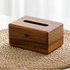 Black Walnut Tissue Dispenser Box Wooden Dining Table Paper Container Home Living Room Desktop Decoration Tissue Box