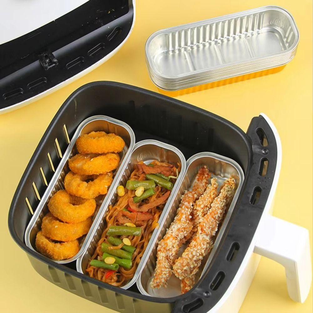 30/50Pcs Reusable Mini Bread Packing Foil Box Rectangle Cupcake baking Tray  Dessert