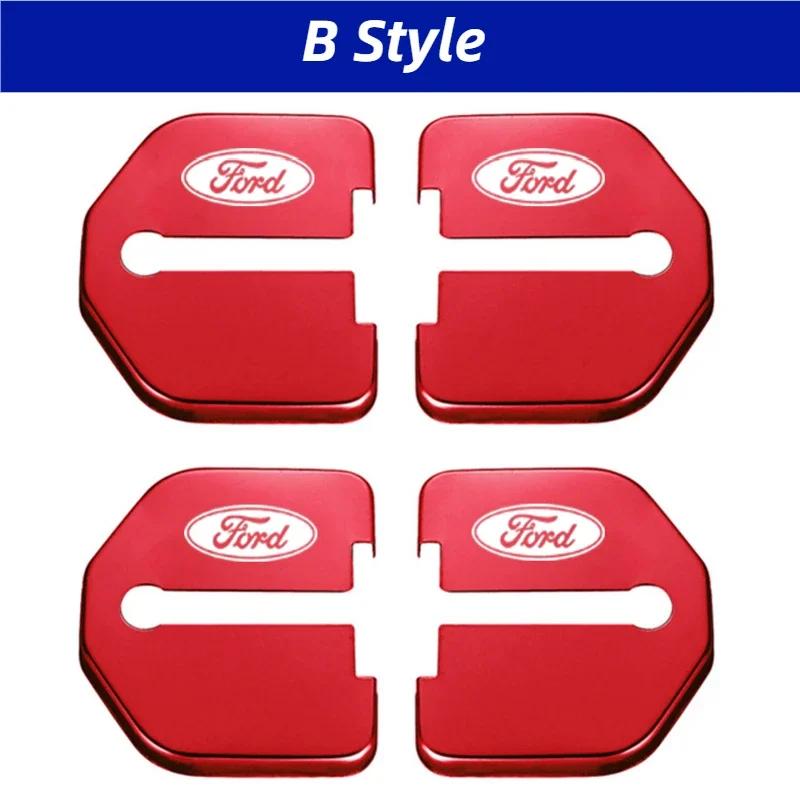 For Ford Focus Edge Kuga Escort Fiesta Taurus Everest Mondeo Territory Escape Car Door Lock Cover Buckle Protection Accessories