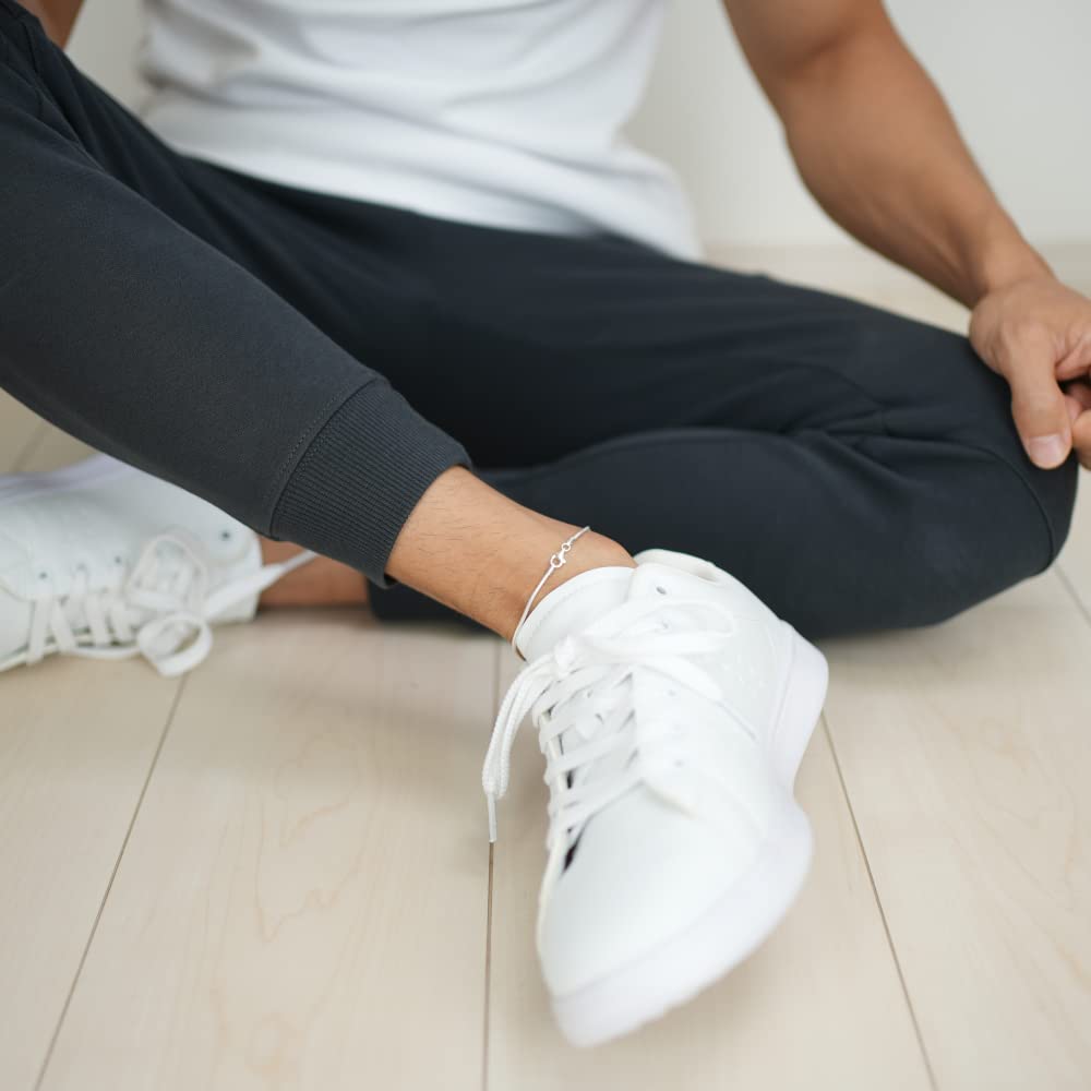 Silver 925 Snake Chain Anklet Simple Misanga [SANT BOLEN] Women's Men's (27)