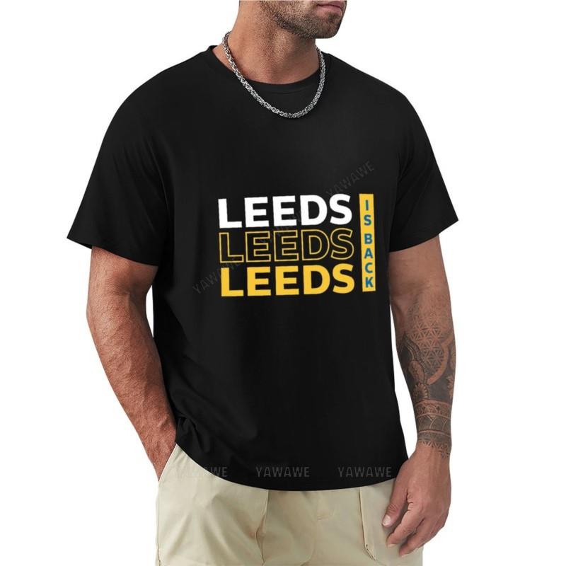 Summer T-shirt Mens Cotton Tshirt LEEDS United T-Shirt Oversized T-shirt Heavyweight T Shirts O Neck T-shirt Slim Fit T Shirts