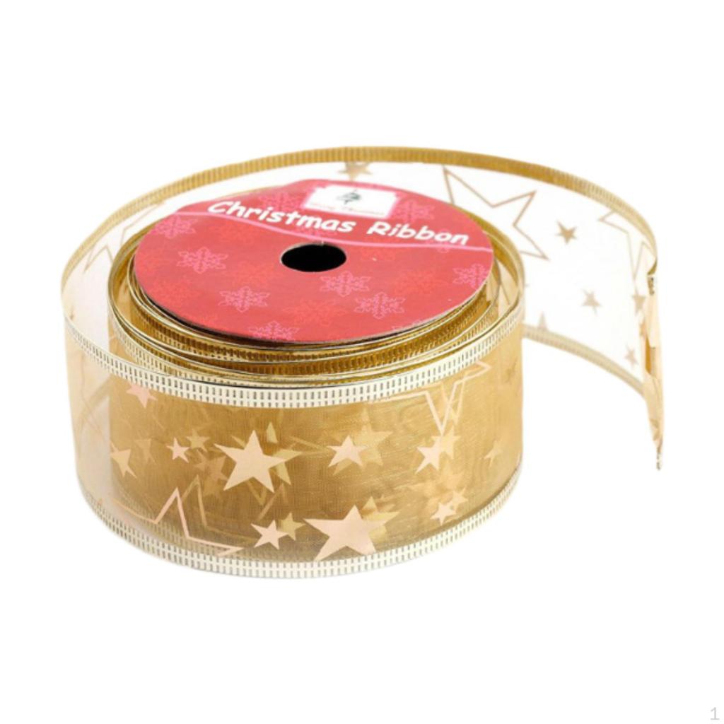 Christmas Ribbon Decorative Xmas for Tree Garland Decor Decoration