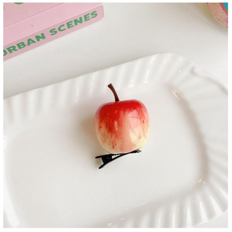 Fruit Apple Apple Clips Unique Vegetable Hair Clips