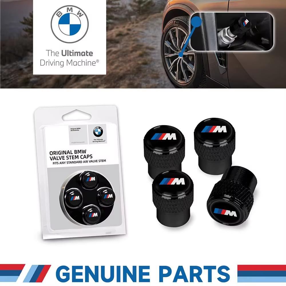 BMW M E46 E60 Car Sticker BMW 50th Anniversary Styling Car Wheel Air Valve Cap Tire Dust Cover Luxury Exterior Modification Wheel Stem XSQ A1