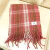 Autumn and winter new cashmere Christmas plaid scarf atmosphere women keep warm imitation cashmere versatile knitted scarf
