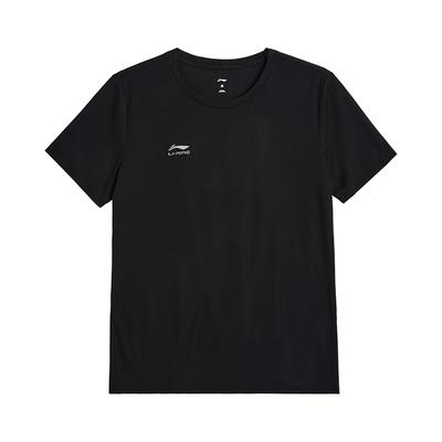 Fashionable Simple Versatile Solid Color Letter Logo Casual Breathable Comfortable Sports Short Sleeve T-Shirt Unisex Tops Black ATSV651-1