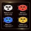 4.7W Led Light Therapy Mask Silicone 4 Color Led Therapy Anti Aging Advanced Photon Rejuvenation Instrument  Infrared Flexible Soft Mask