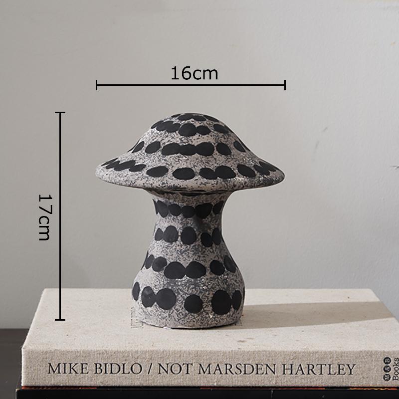 Colored Mushrooms Ceramic Statue Desk Decoration Abstract Artwork Ornaments Creative Mushrooms Sculpture Room Aesthetic Decor