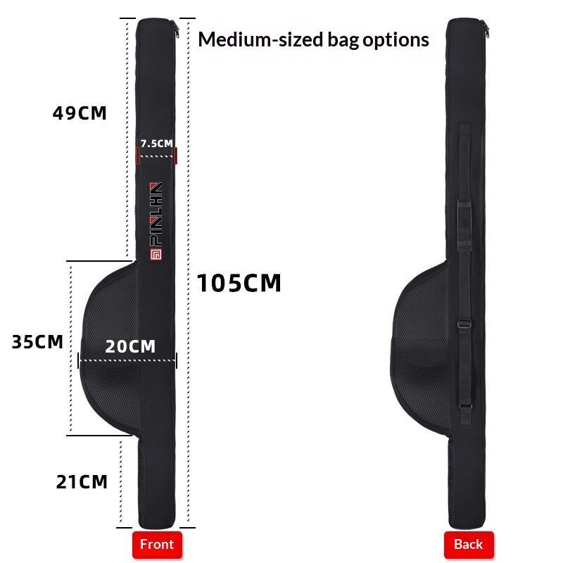 Portable Fishing Rod Bag with Adjustable Shoulder Strap 118/128cm Durable Fishing Pole Reel Storage Case for Outdoor Fishing Trips