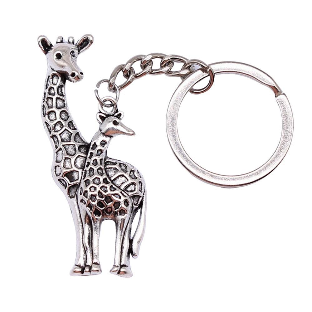 Bear Charm Tiger Keychain Wild Animal Pendants Key Ring 28mm