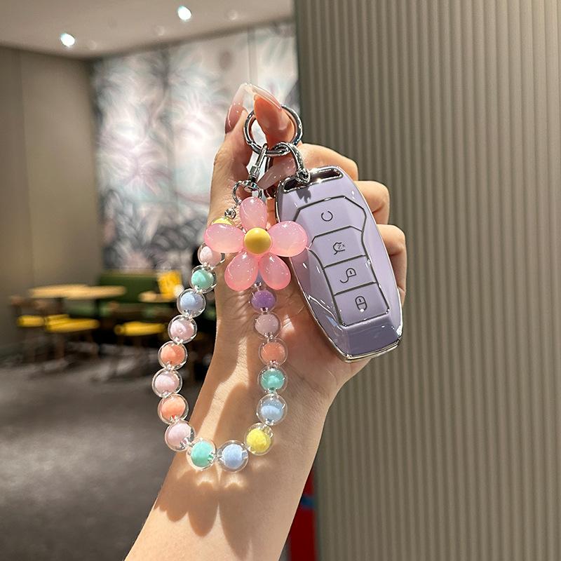 Tpu Car Key Case Remote Cover Shell Holder Female Chain For Byd New Atto 3 Qin Song Plus Dmi Han Tang Dolphin Seal U Sealion 07