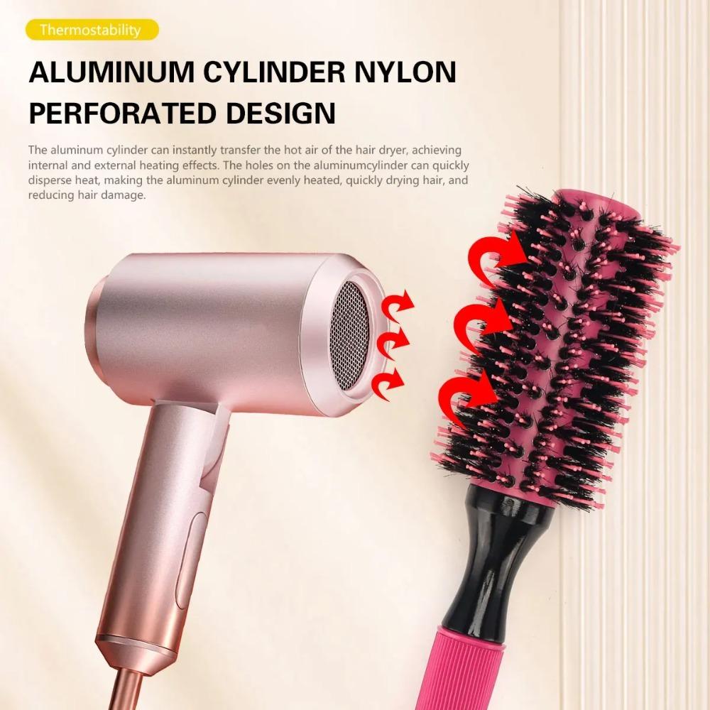 Barbershop Round Tube Curly Hair Rollers Hair Comb for Barber Salon Hair Brush Styling Hairbrush Hairdressing Combs Beauty Tools