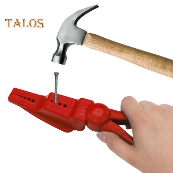 Pinza per chiodi con scanalature multiple Pinza di sicurezza per martellamento Impugnatura ergonomica Pinza porta chiodi per martellamento multifunzionale Morsetti