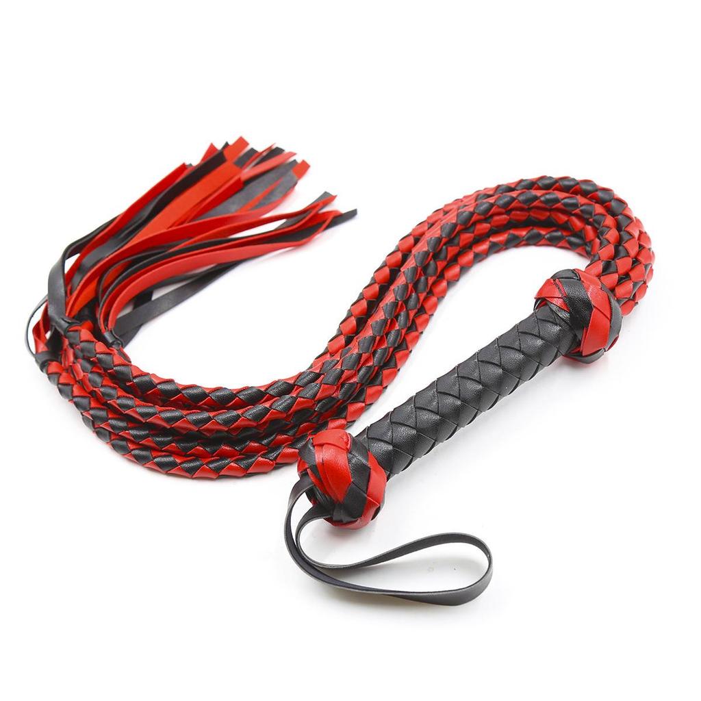 Adult Leather Dominance Whip, 8-Strand Design for Men and Women