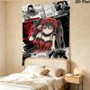 Kurumi Wall Tapestry Aesthetic Wall Hanging Printed Fabric Blanket Decorative Tapestries For Bedroom Living Room Home Decor
