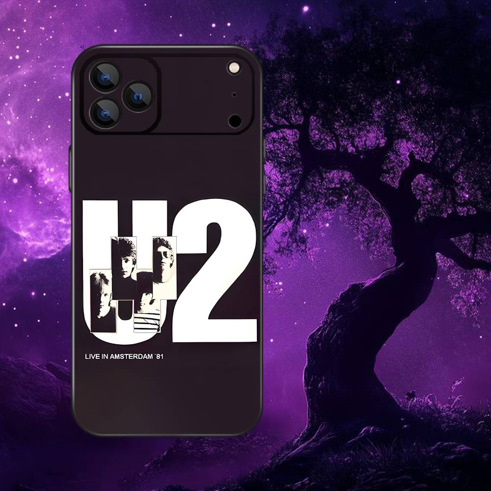 Band U2 Pop Phone Case For iPhone 17,16,15,14,13,12,Pro,Max,Plus,E,SE4,Air,Mini Black Soft Box