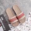 Unisex Summer Linen Slippers: Non-slip Indoor Sandals for Home and Office.