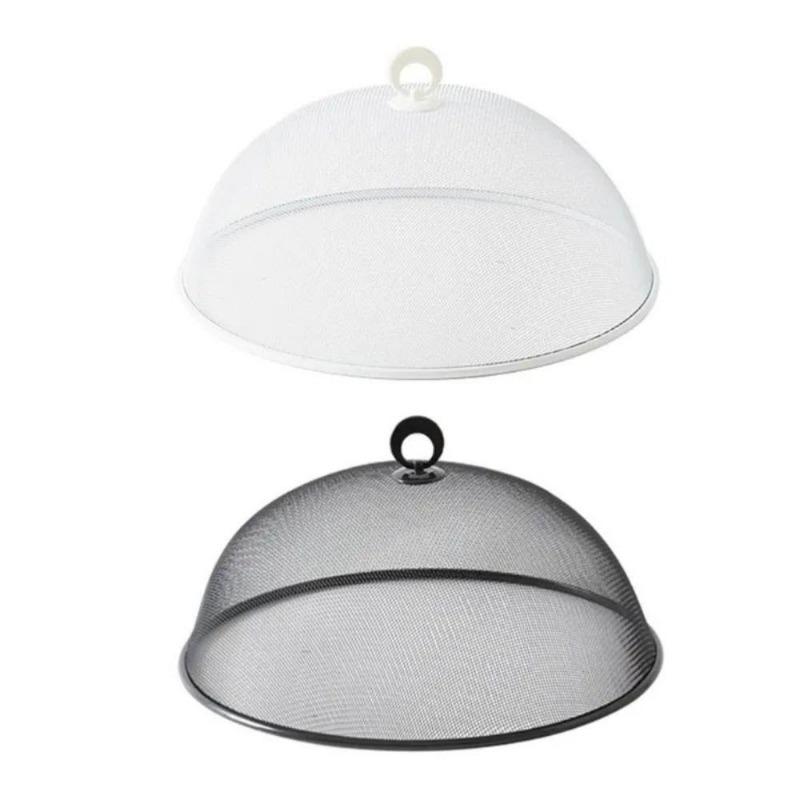 Protective Food Cover Dust Cover Mesh Anti-Flying Dish Cover Round Shape Household Cake Bread Plate for Outdoors Parties BBQs