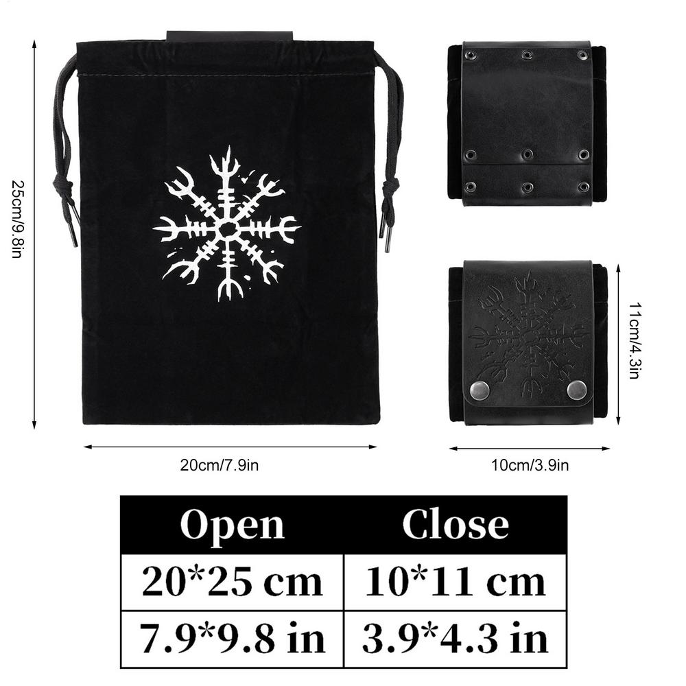 

Medieval Belt Bag Vintage Travel Pouch Waist Bag For Walking Festival Running Hiking Adventure Concert Travel Camping Outdoor чорний