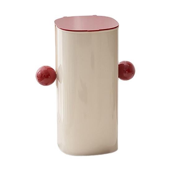 

Держатель для кистей для макияжа с пылезащитной крышкой, большой вместимости, с четырьмя отделениями, многофункциональный органайзер для косметических кистей красный