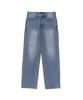ANALOG MOOD Vintage Washed Semi-Wide Denim Pants (Light Blue)