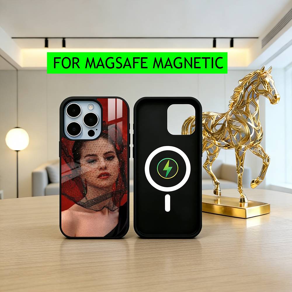 

Чехол для телефона S-Selena Sweet G-Gomez-SG Для iPhone17,16,15,14,13,12,11 Plus,Pro Магнитный с Magsafe Беспроводная зарядка iPhone11PROMAX