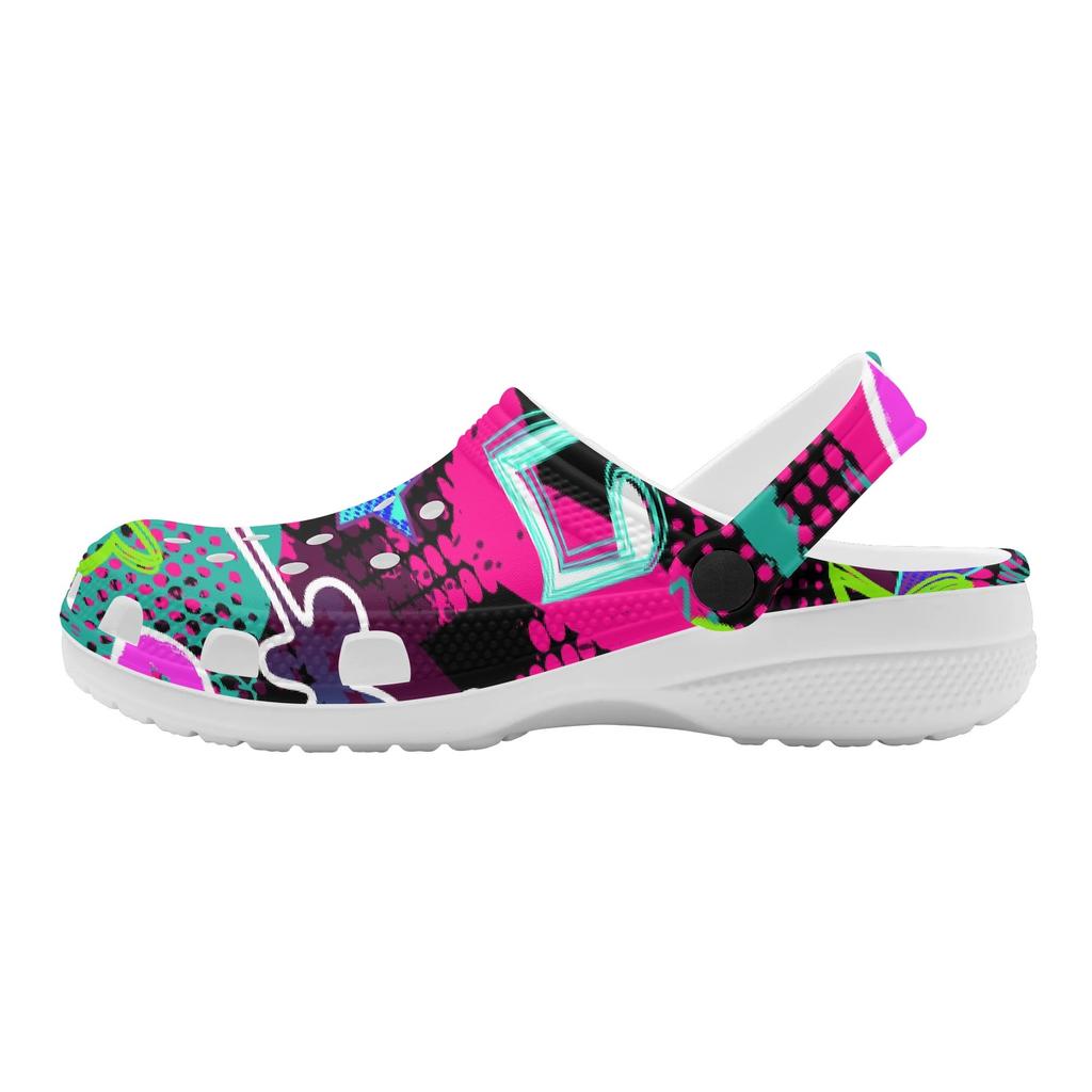 Printed EVA Garden Shoes for Women Men Lightweight Breathable Slip On Clogs Beach Pool Home Bathroom Sandals Soft Summer Wear
