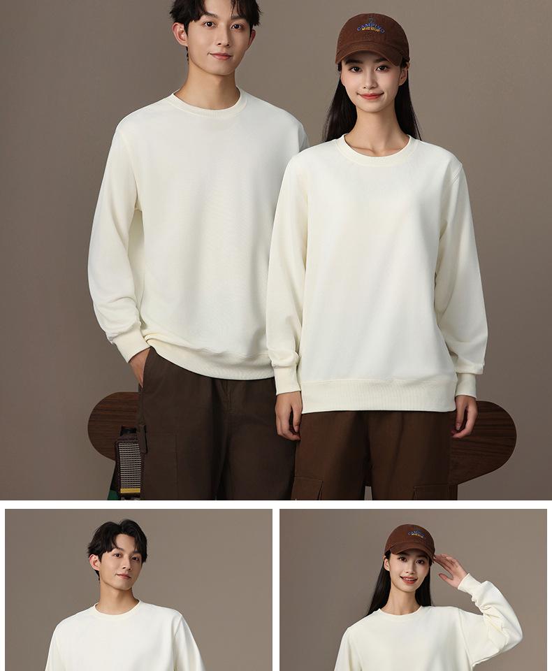 2025 Women's Custom Thick Loose Round Neck Hoodie - Autumn/Winter Fashionable Casual Long Sleeve Workwear Uniform