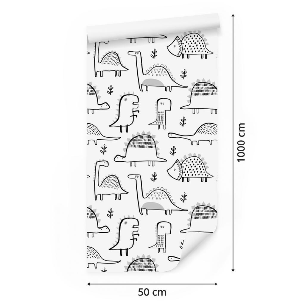 Wallpaper Dinosaurs plants nature for living room and bedroom 50x1000