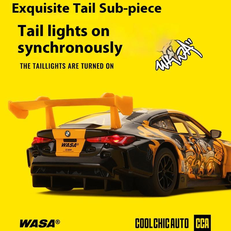 1/24 Scale BMW M4 GT3 WASA Racing Series Alloy Metal Diecast Model Car DIY Design Collection Decoration Boutique Trendy Gifts for Boys