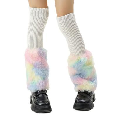 New Colorful Leg Warmer Y2k Sweet Cool Foot Cover Personality Trendy Calf Sleeves Girls