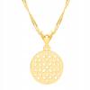 Gold Necklace with Flower Flower Flower Flower Silver 925