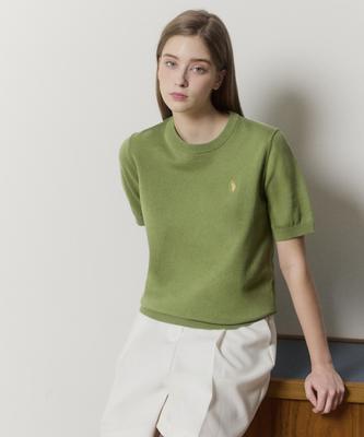 USPOLOASSN Cotton Short Sleeve Round Knit_Light Green