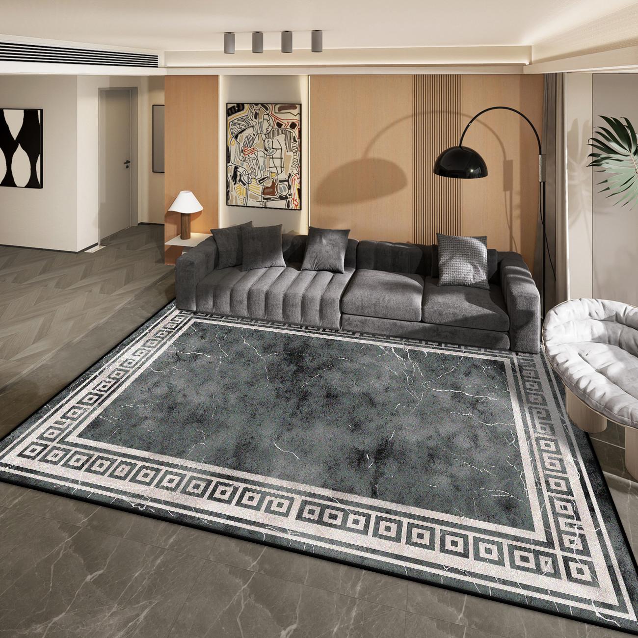 

Modern Large Luxury Living Room Carpet Soft Washable Plush Floor Mat for Bedroom Bedside Cloakroom Tatami Decor 60*90cm