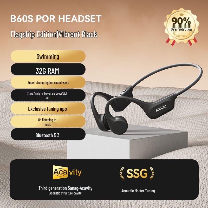 SANAG B60S PROMAX Waterproof Bone Conduction Bluetooth Headphones