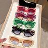 Cat Eye Style Fashion Sunglasses in Jelly Color Frame, Composite Material with Metal Hinges, PC Lenses, Decorative Eyewear