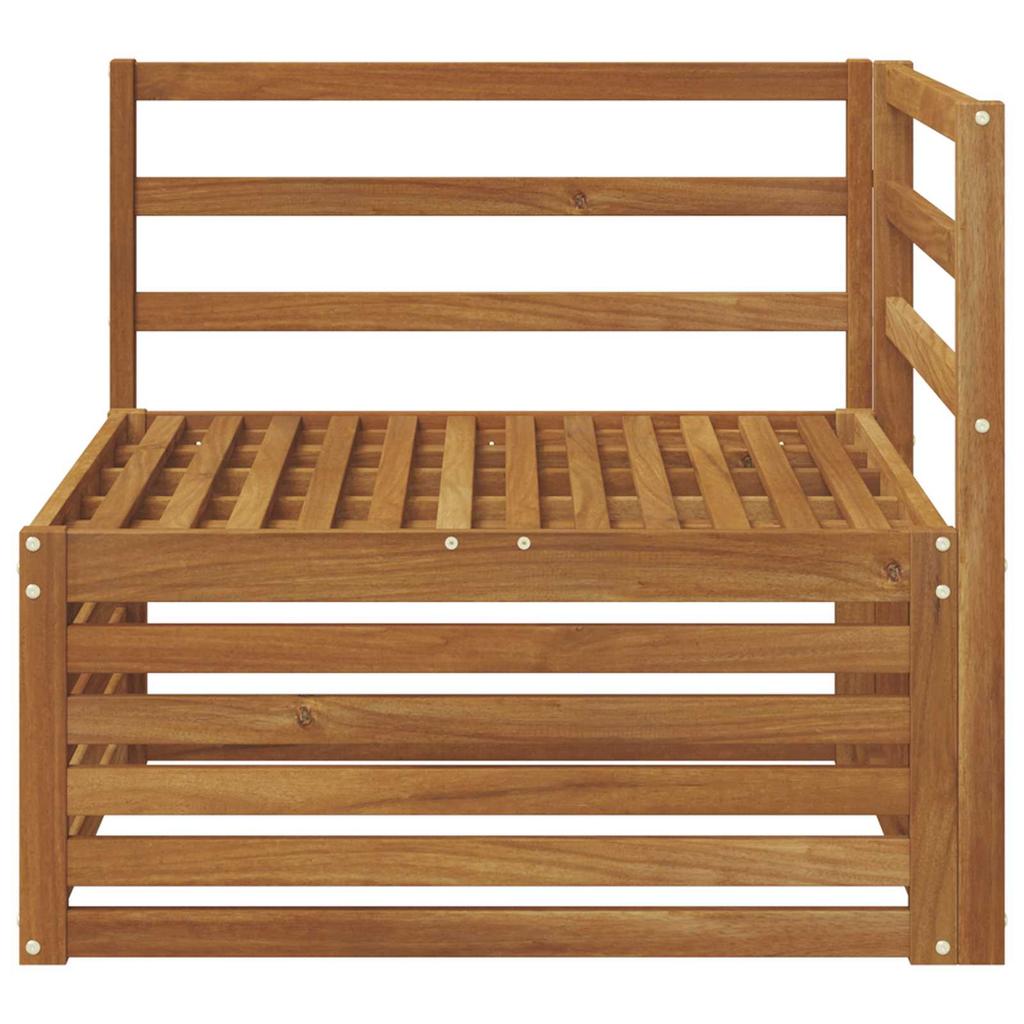 Outdoor Corner Sofa Solid Acacia Wood Natural Finish 83 x 83 x 73 cm